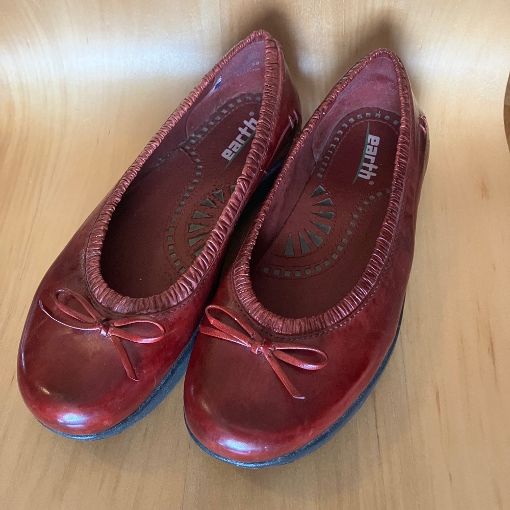 Leather Bordeaux Proper Kelso Earth Shoes size 6B with Accent Bow On Toe